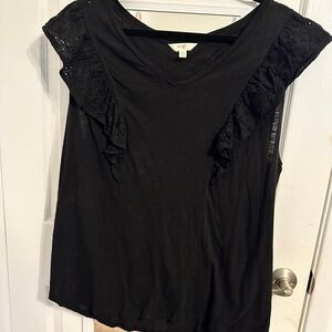 Walmart brand black blouse